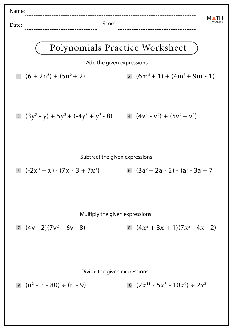 5 Essential Tips for Combining Polynomials Worksheets