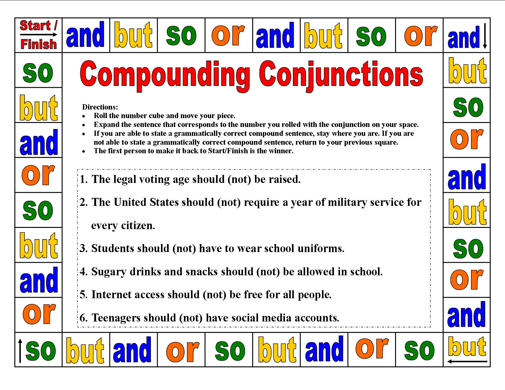 Combining Sentences With Conjunctions