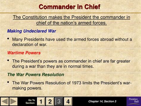 Commander In Chief Constitution