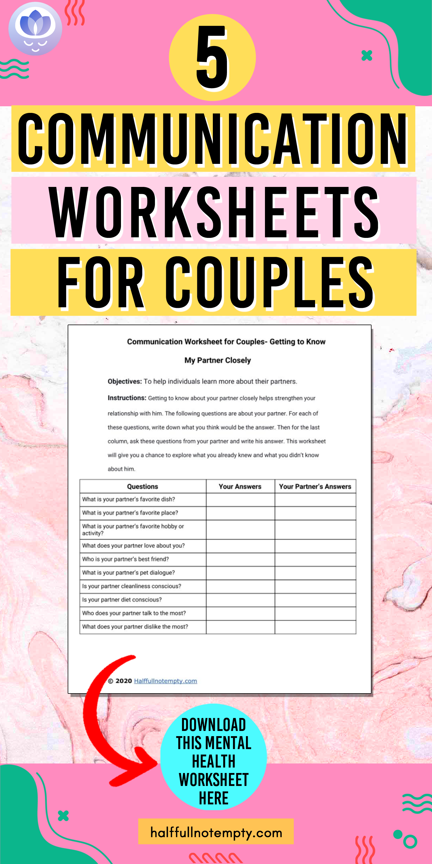 Communication Worksheet For Couples Happiertherapy