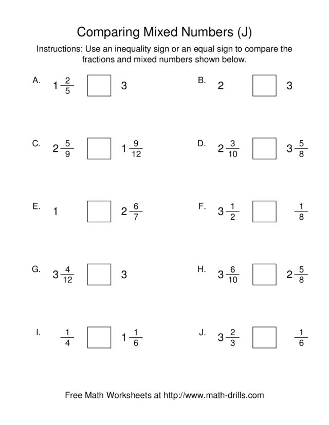 Mastering Mixed Numbers: Interactive Comparison Worksheets