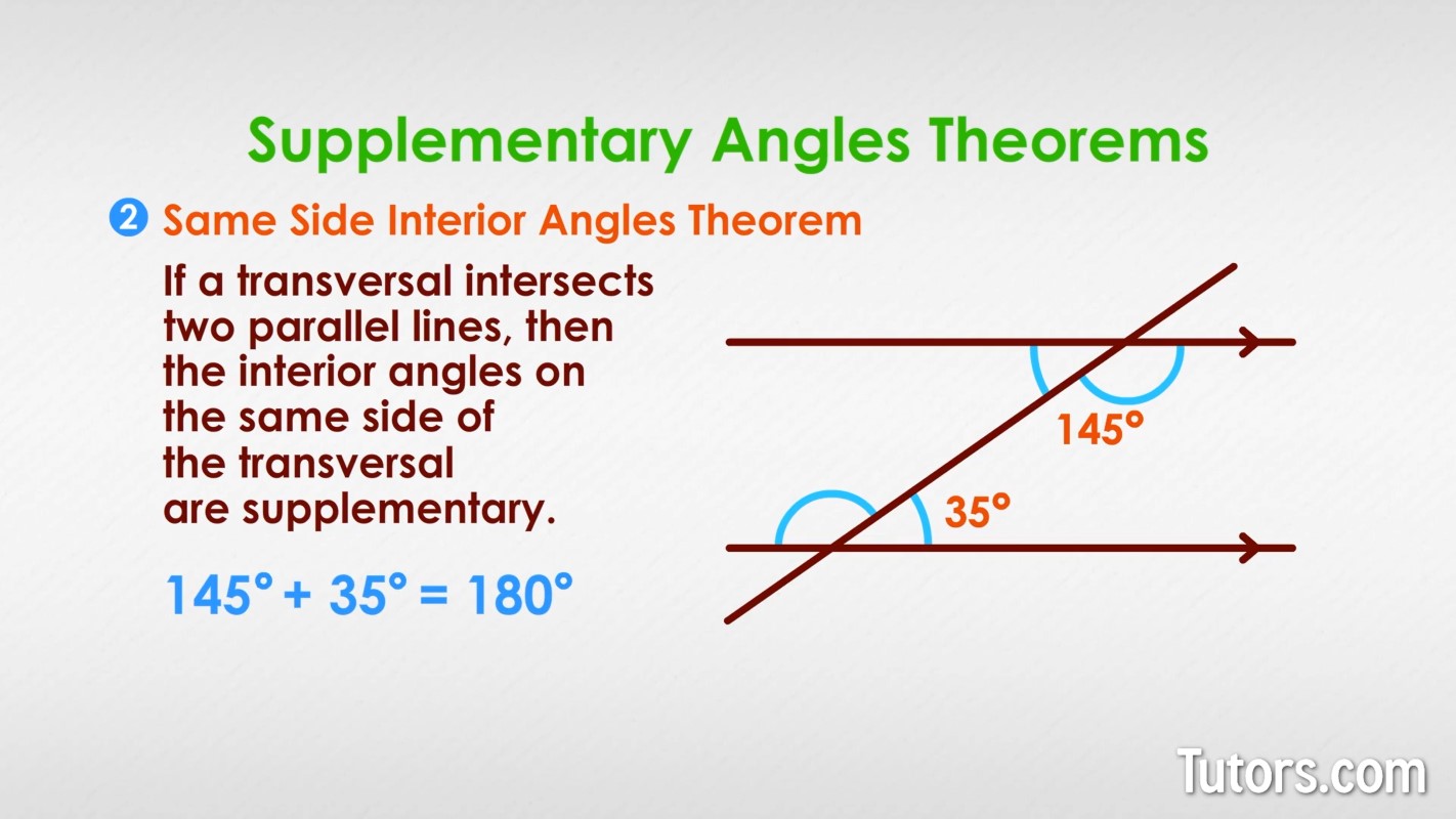 Complementary And Supplementary Angles Definition Examples