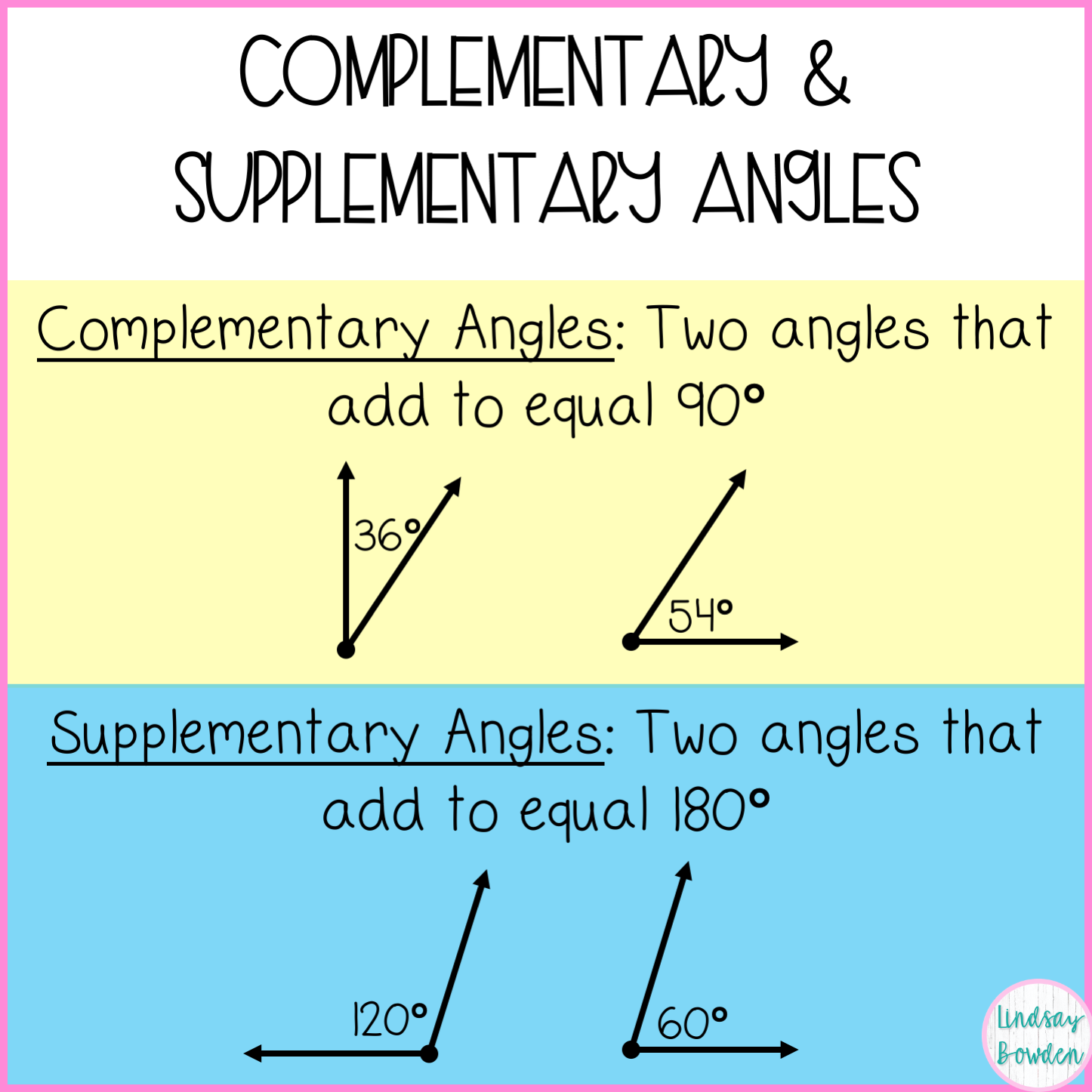 Complementary And Supplementary Angles Worksheet By Taylor J S Math