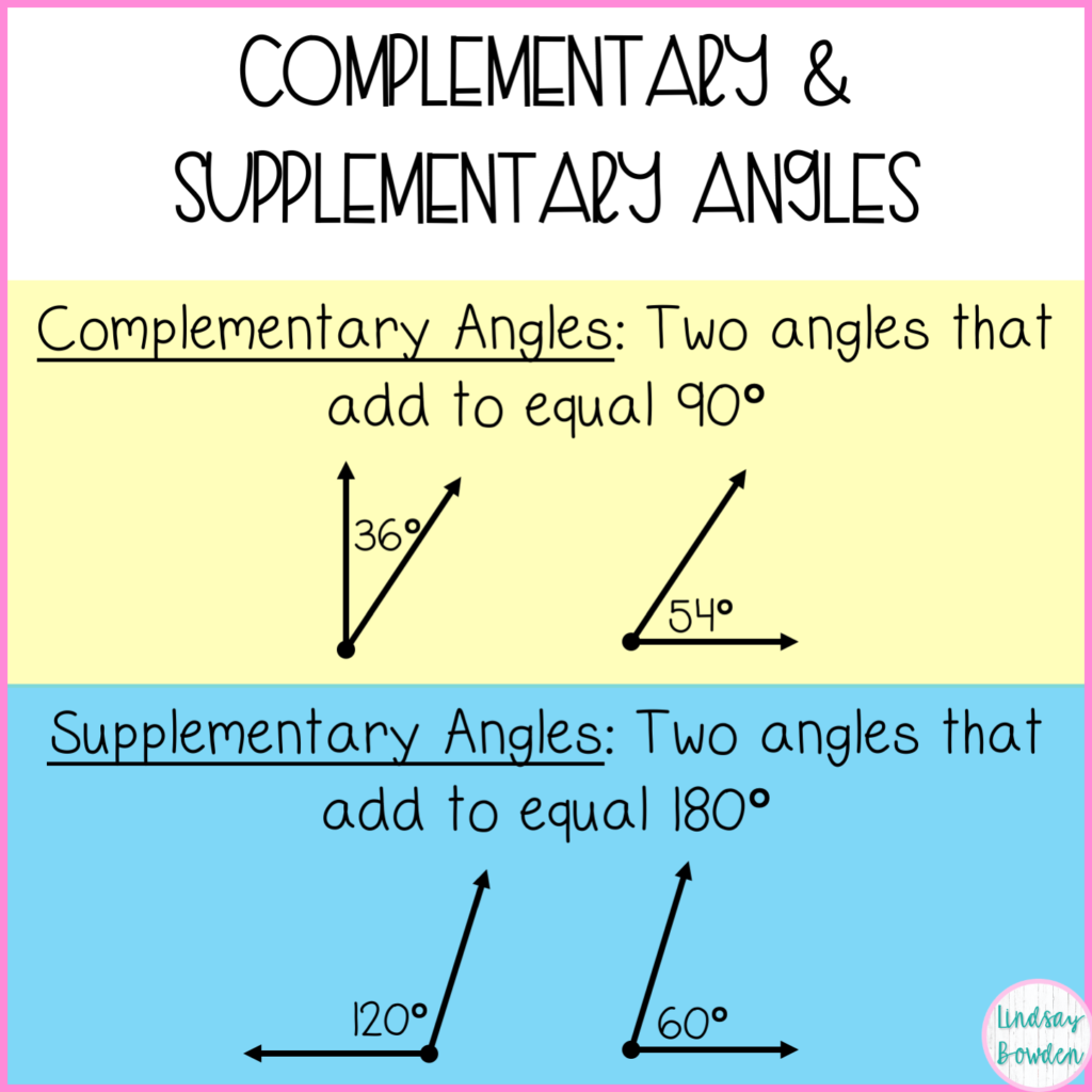 Complementary And Supplementary Angles