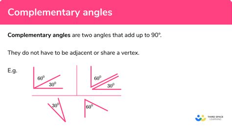 Complementary Angles A