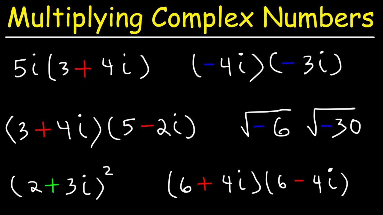 Complex Numbers Simple Operations Math Complex Numbers Multiplying