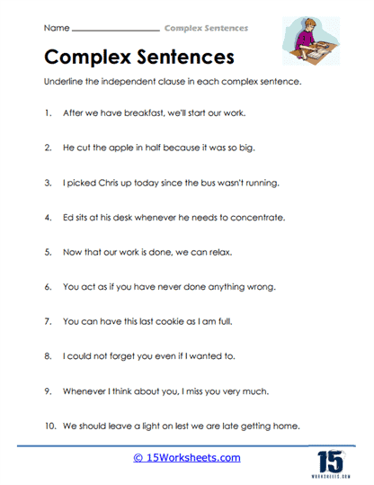 Master Complex Sentences with Our Fun Worksheets