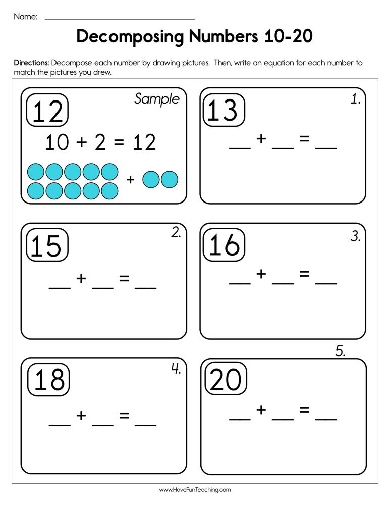 Free Worksheets to Master Number Composition and Decomposition