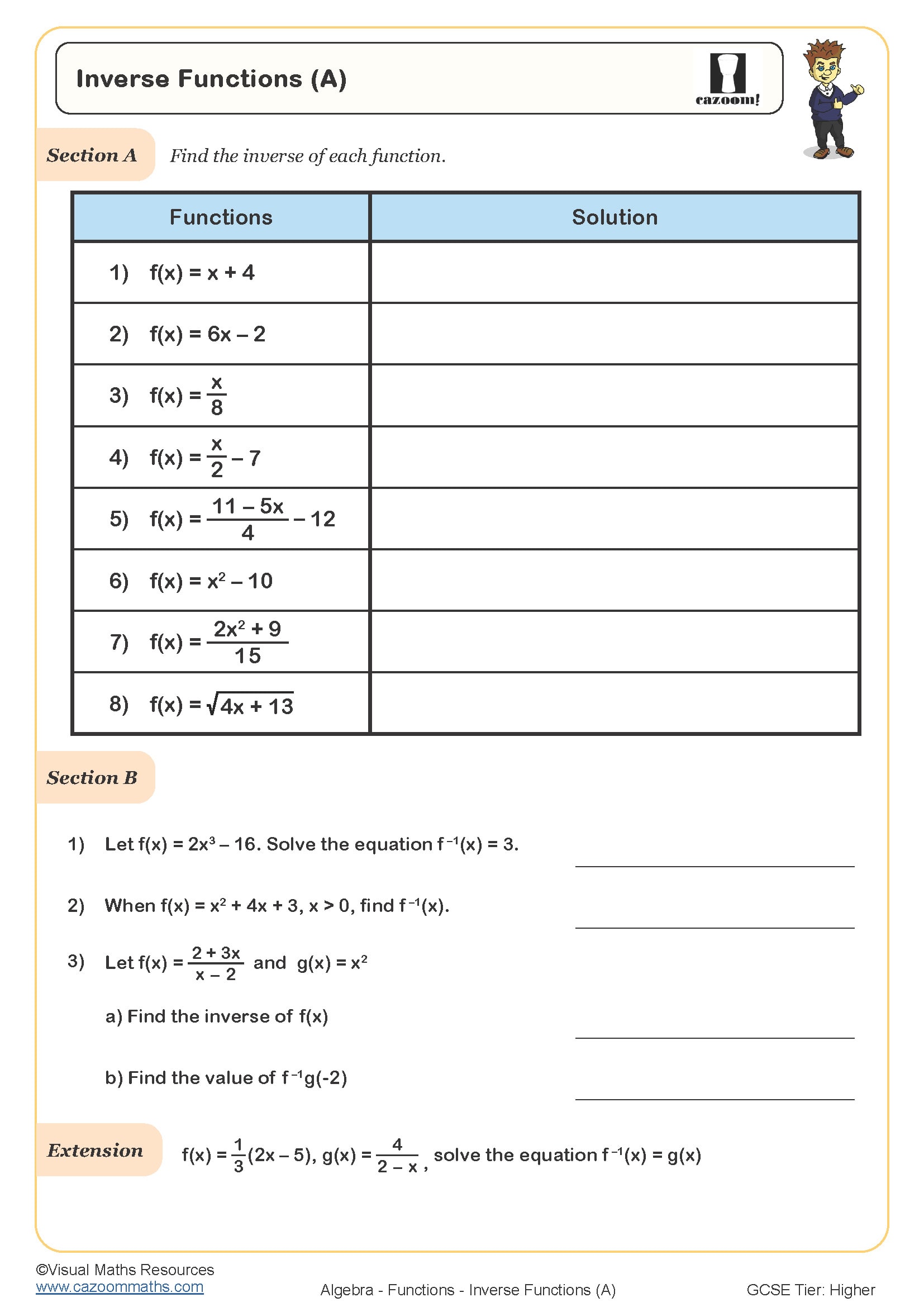 Composite And Inverse Functions Worksheet With Answers Pdf Askworksheet