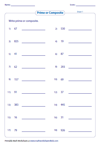 5 Worksheets to Master Composite Numbers Easily