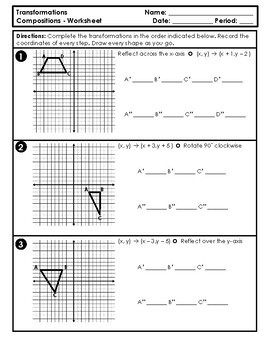 Composition Of Transformations Worksheet Englishworksheet My Id