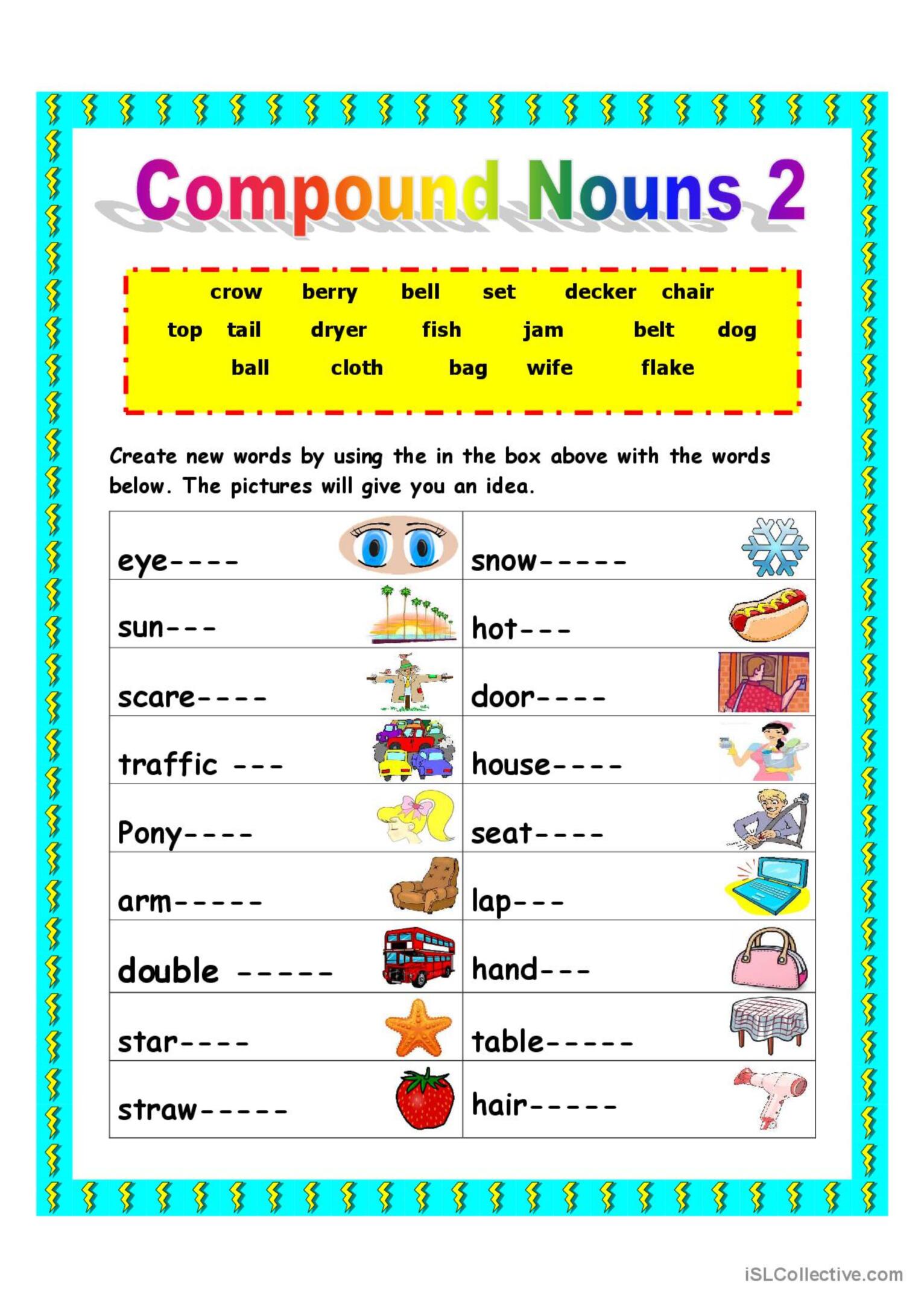 Compound Nouns 3 Esl Worksheet By Peitieiros