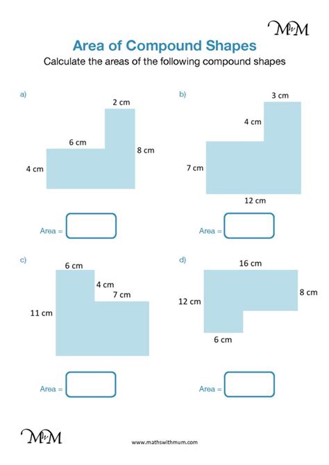 Compound Shape Worksheets With Answers