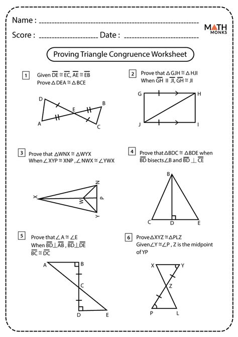 5 Proofs for Congruent Triangles