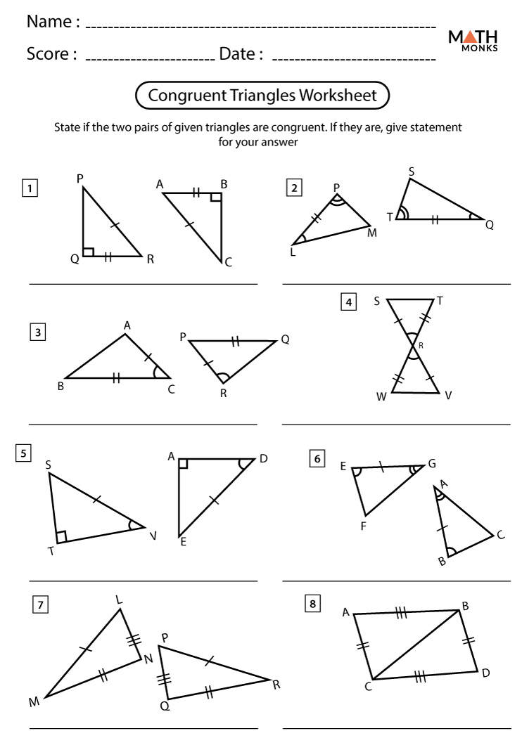 Congruent Triangles Worksheet With Answer Imsyaf Com