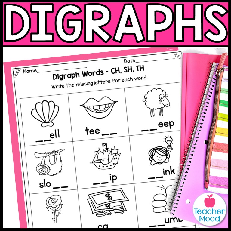 Consonant Digraphs Phonics Worksheets 1St Grade Word Work Made By Teachers