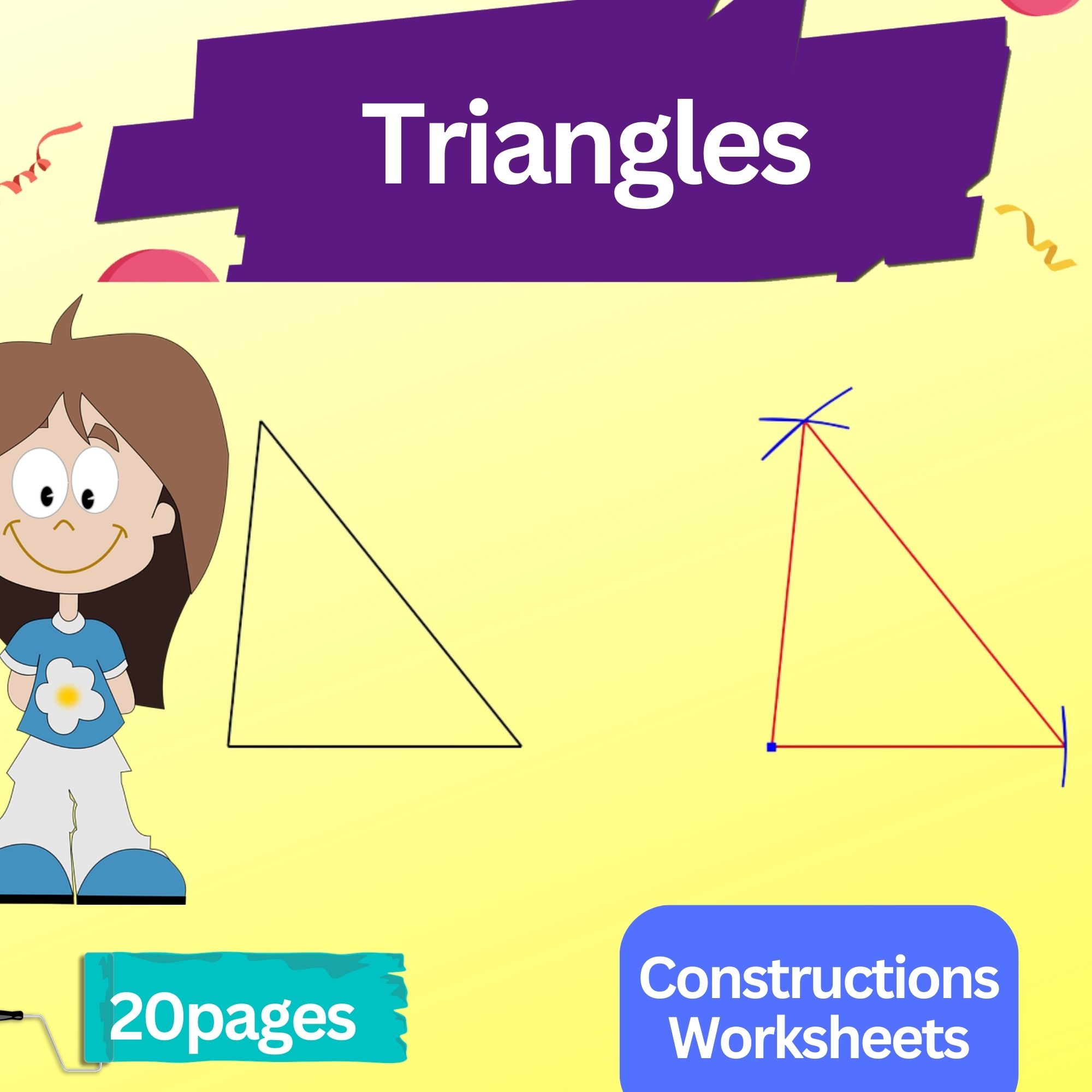 Construct A Triangle Triangles Constructions Worksheets Made By