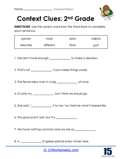 Context Clues Worksheets 15 Worksheets Com