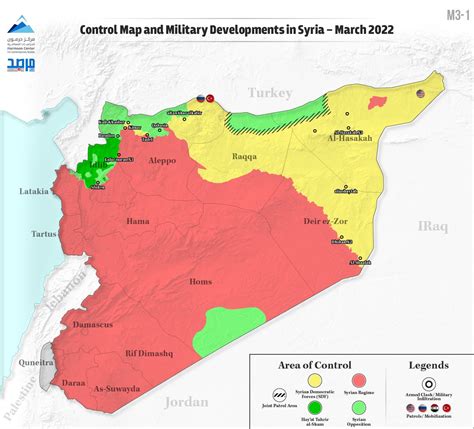 Control Map And Military Developments In Syria March 2022