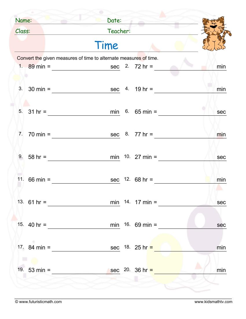 5 Easy Ways to Convert Time with Worksheets