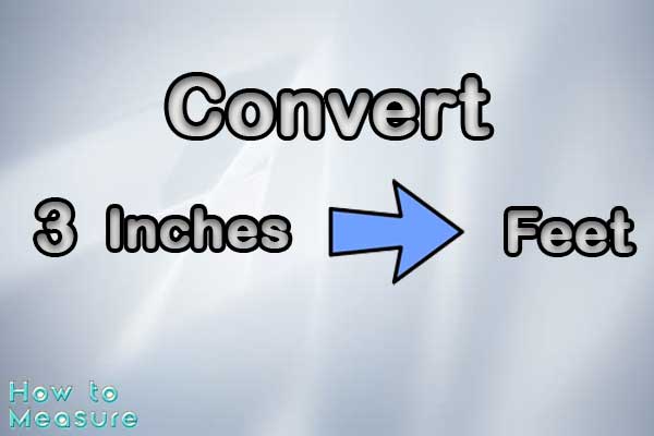 Convert 3 Inches To Feet 3 Inches In Feet How To Measure