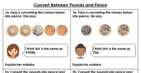 Convert Between Pounds And Pence Reasoning And Problem Solving Classroom Secrets Classroom