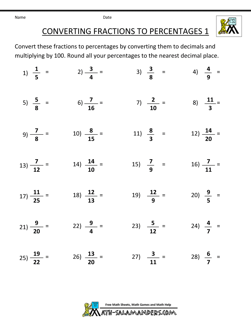 5 Easy Steps to Convert Fractions to Percentages