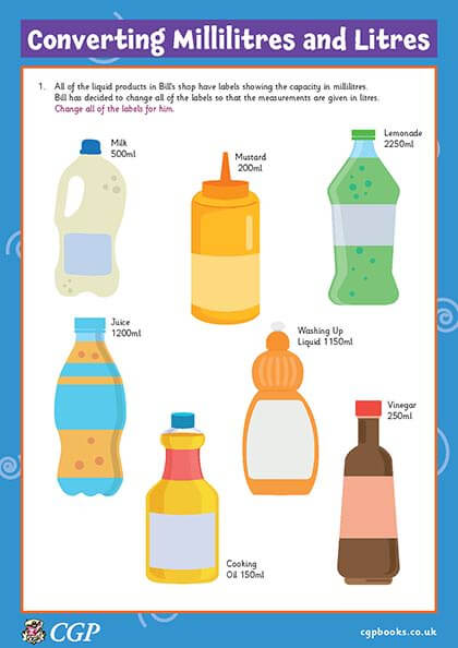 Converting Litres To Millilitres And Fractions Of Display Teaching