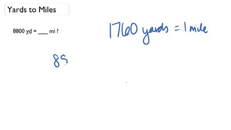 Converting Miles To Yards Video Measurement Ck 12 Foundation