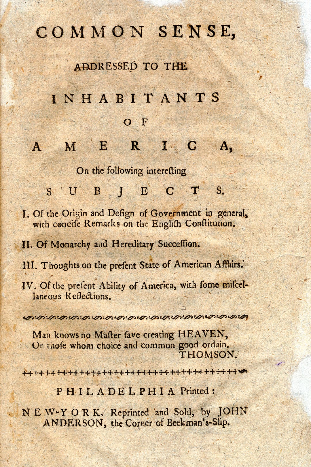 Copy Of Thomas Paine S Common Sense Worksheet 3 Thomas Paine S Common