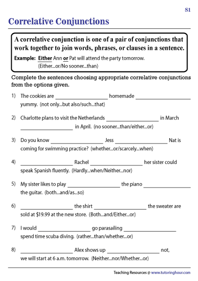 5 Correlative Conjunction Tips for Easy Worksheets