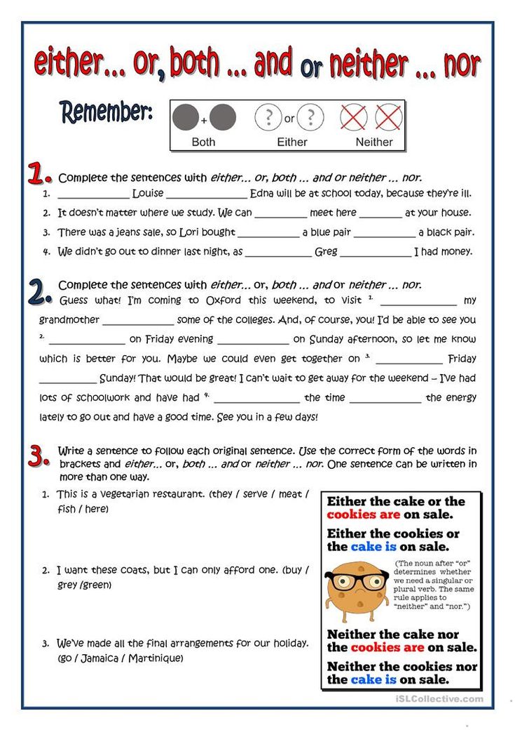 Correlative Conjunctions Fifth Grade English Worksheets Biglearners