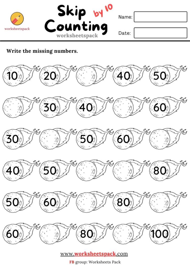 Count By 10S Worksheet Countingworksheets Com