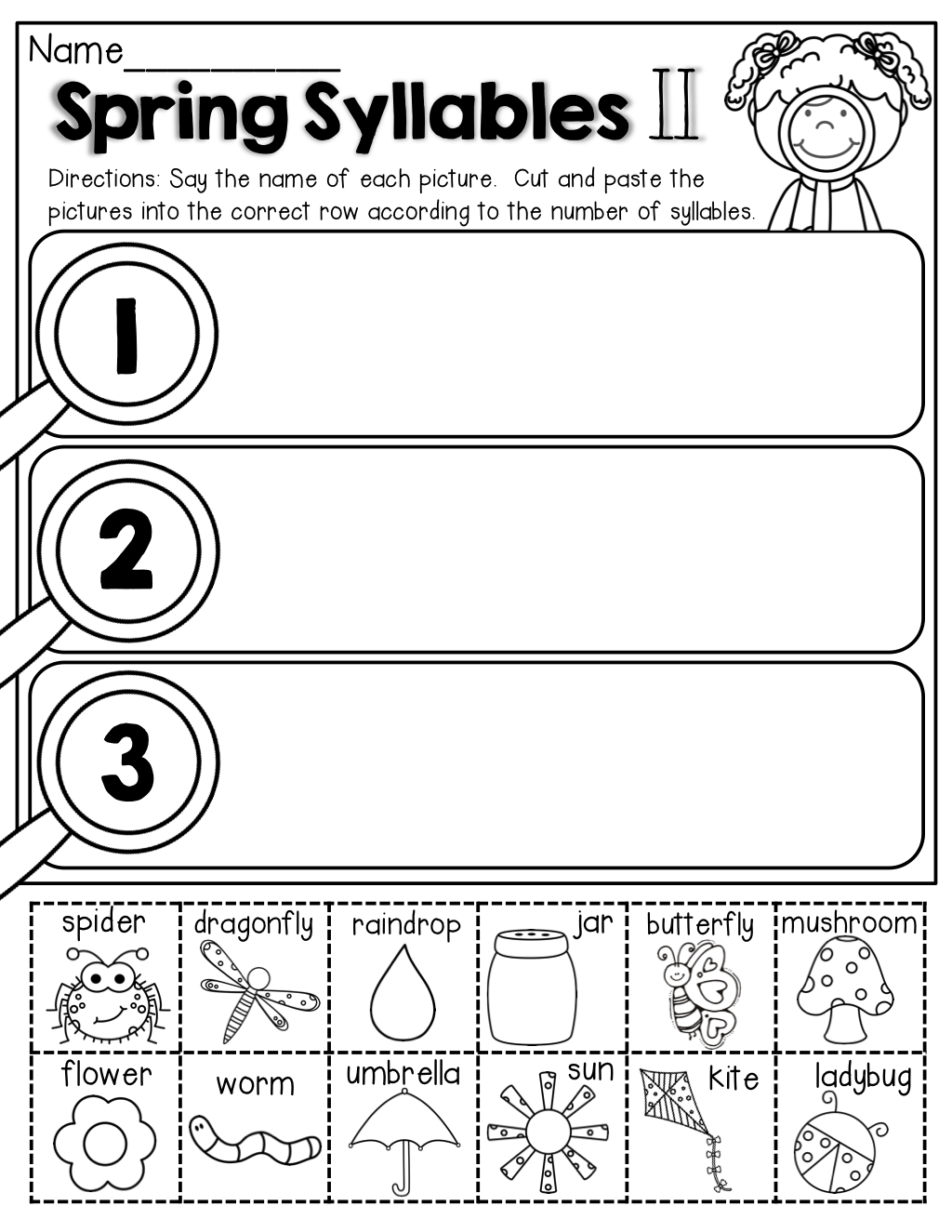 Count The Syllables Phonics Worksheets