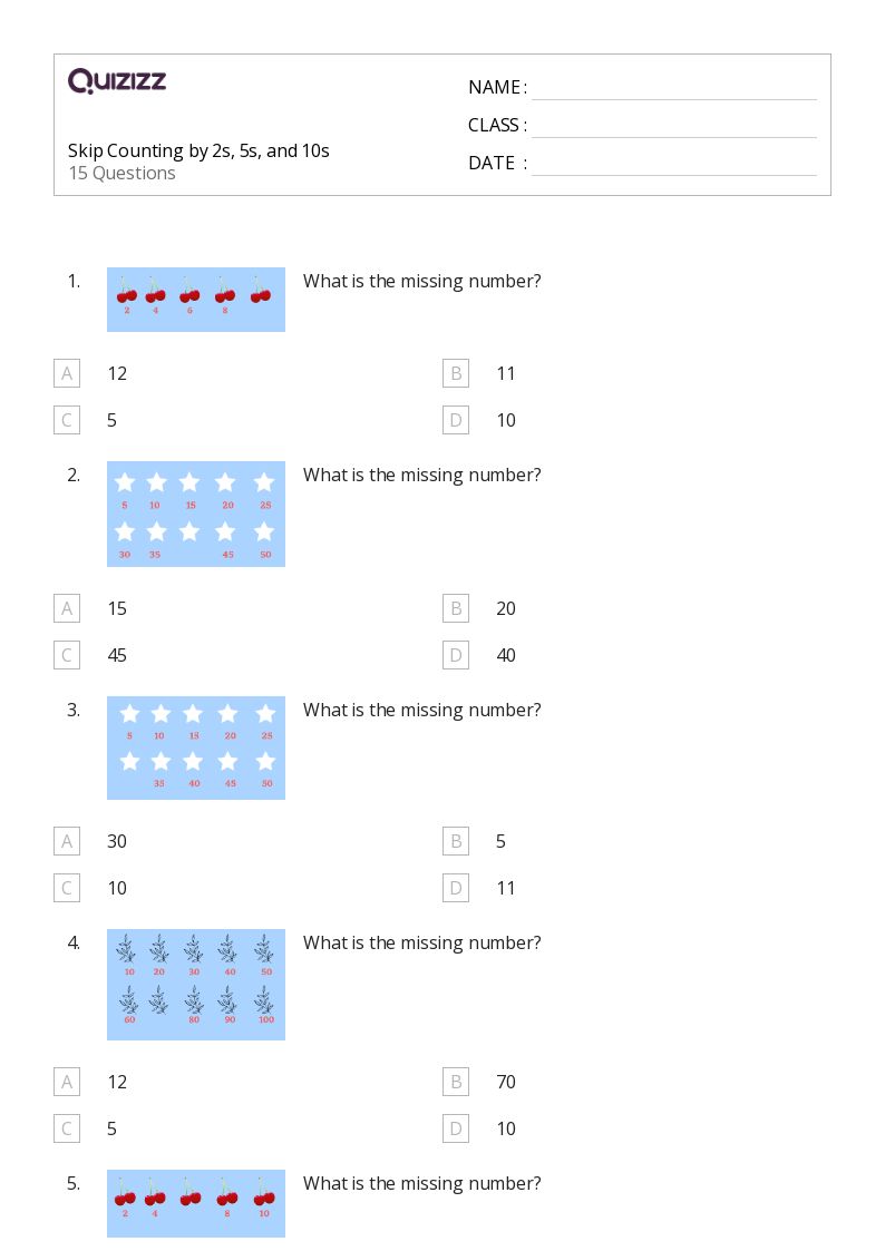 Counting By 5S And 10S Worksheets Tpt