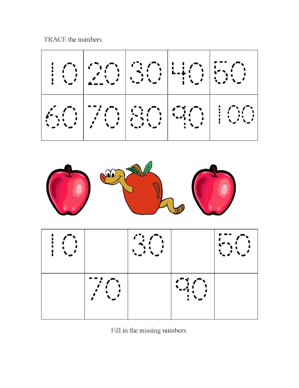 Counting In 10S Worksheet Free