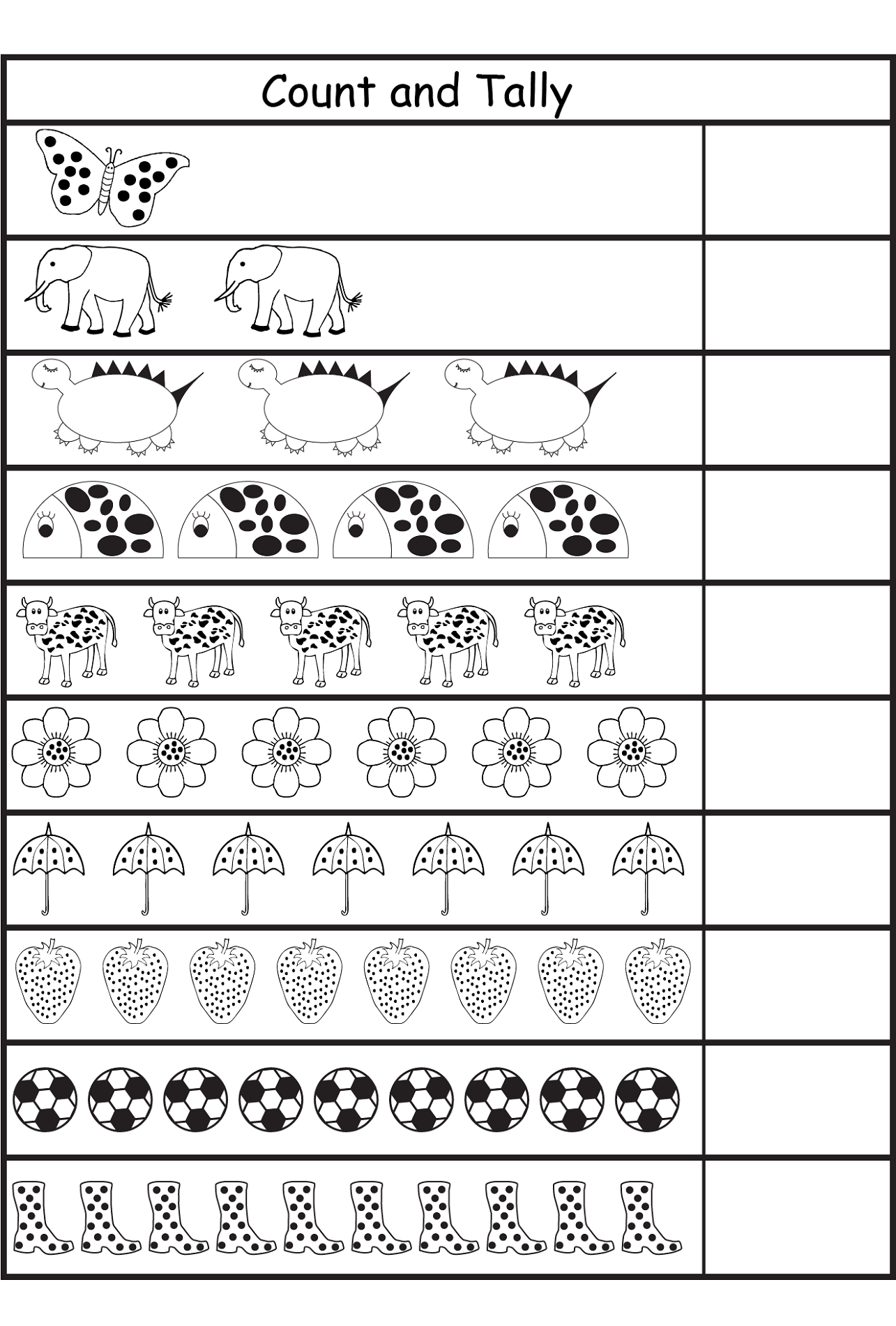 Counting With Tally Marks Worksheet Free Printable For Kids