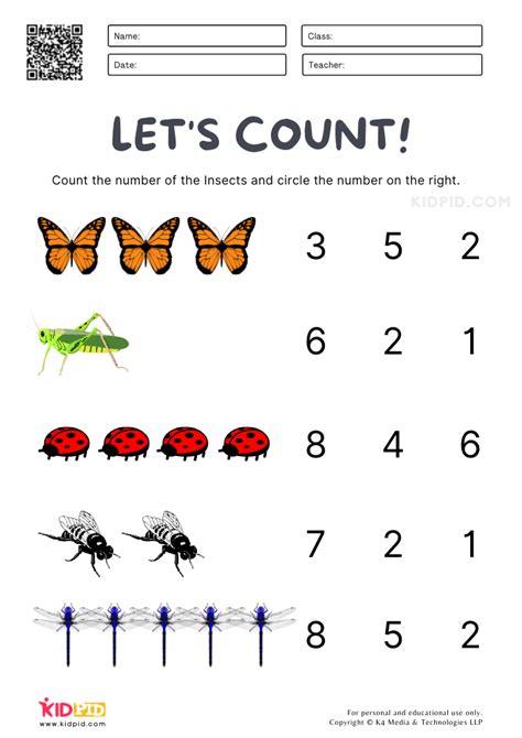 Counting Worksheets 1 10 Pdf Free