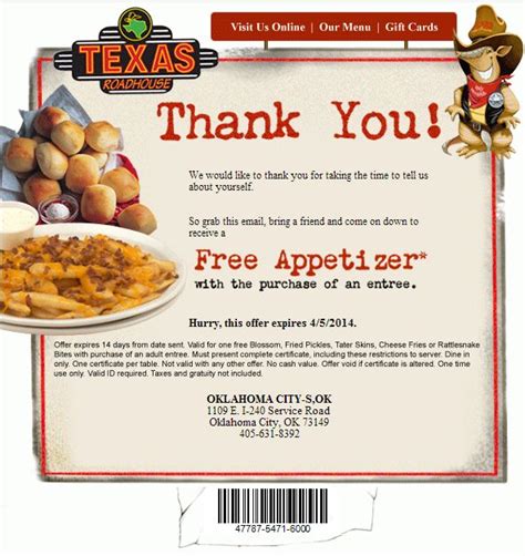 5 Texas Roadhouse Codes