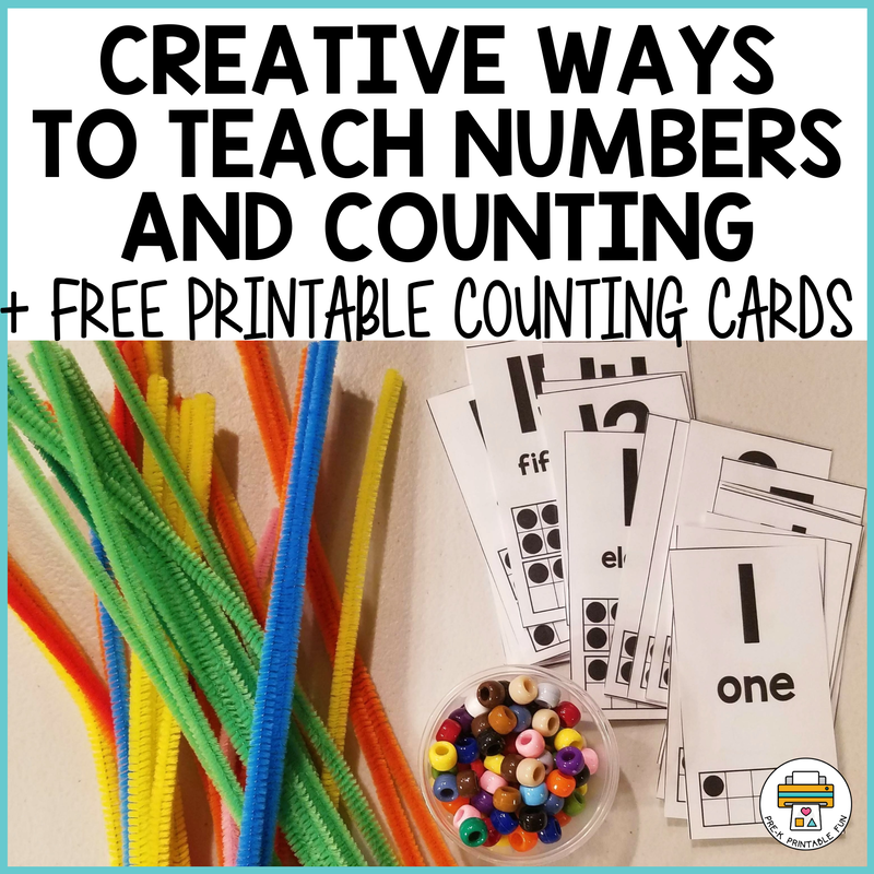 Creative Ways To Teach Numbers And Counting Free Counting Cards Pre