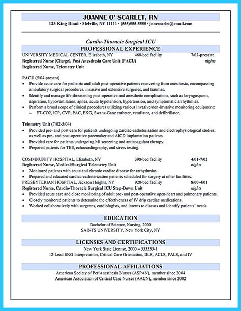 Critical Care Nurse Resume Objective