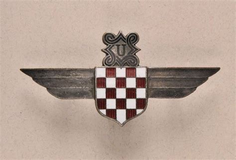 Croatian Ndh Air Legion Badge Croatia Ww2 Airforce Southern European Balkan States