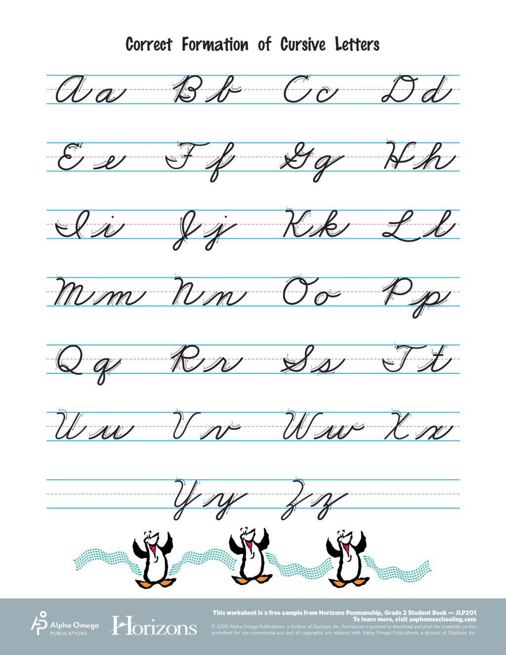 Cursive Alphabet Grade 2 Alphabetworksheetsfree Com