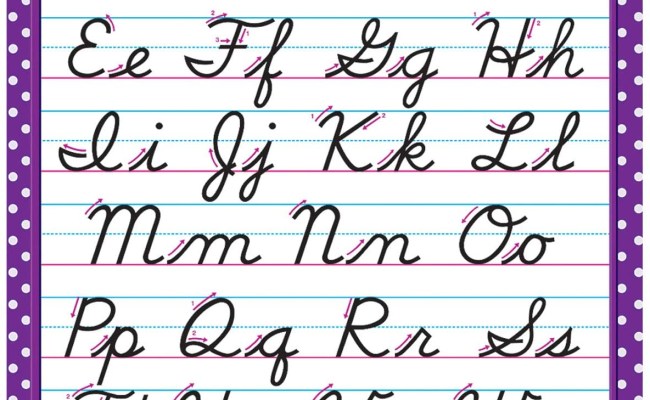 Cursive Alphabet Printable Chart Alphabetworksheetsfree Com