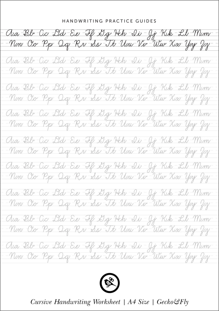 Cursive Free Printables