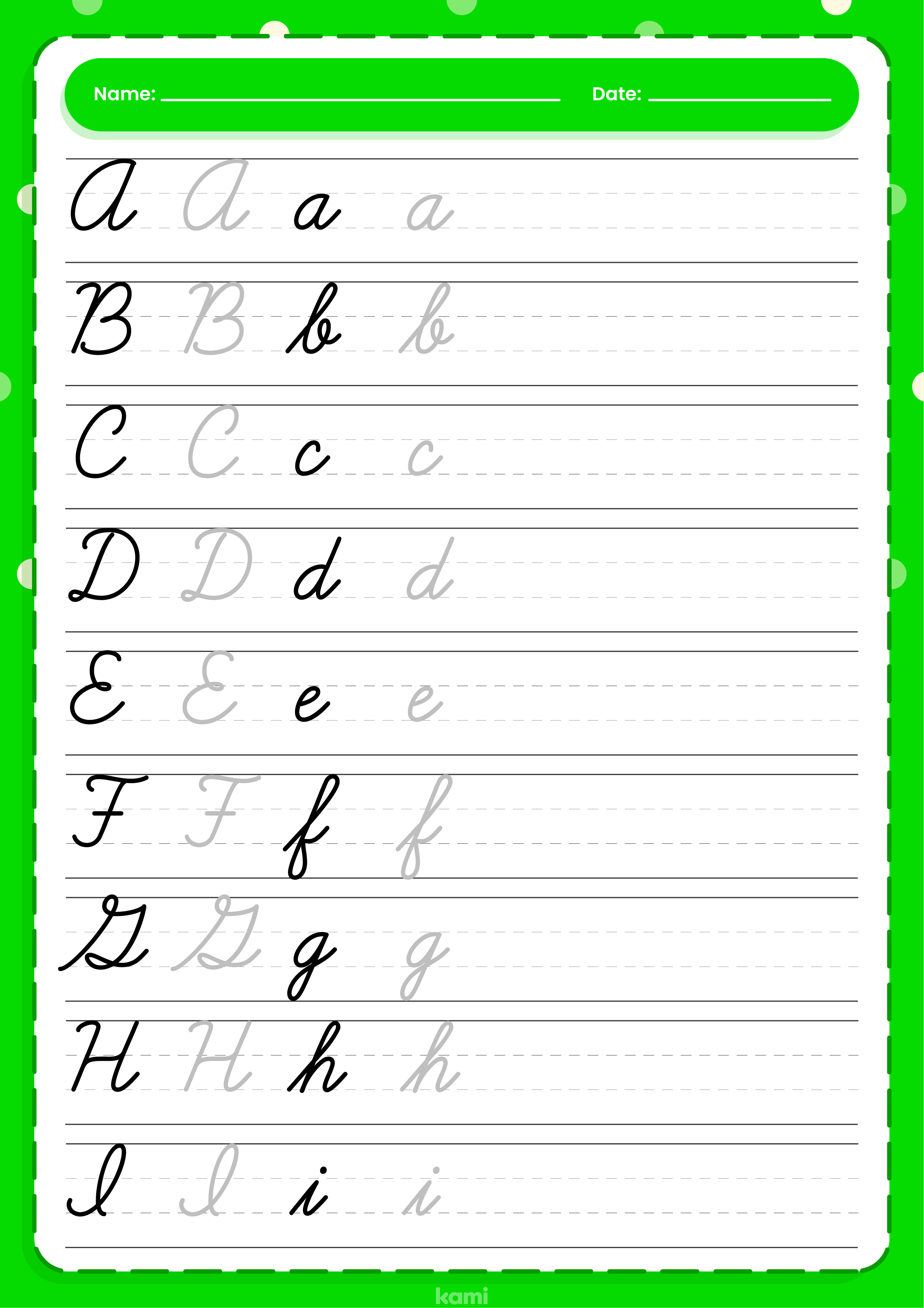 Cursive Handwriting Practice Workbook A Z For 3Rd And 4Th Graders