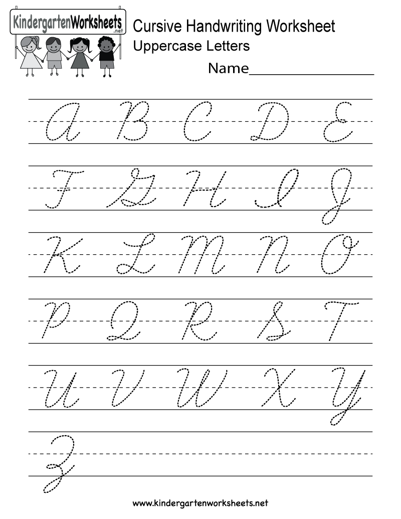 Cursive Handwriting Worksheet Free Kindergarten English Worksheet For