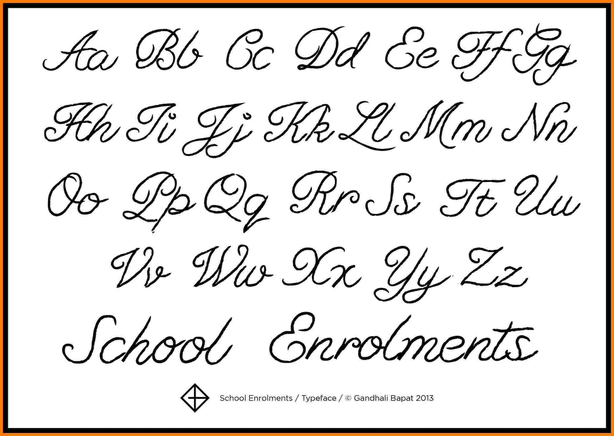 Cursive Letters A Z