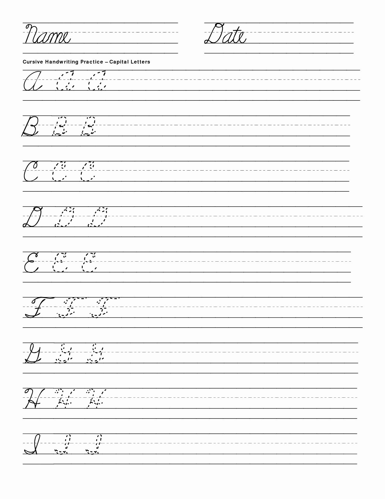 5 Free Cursive Worksheets to Download Now