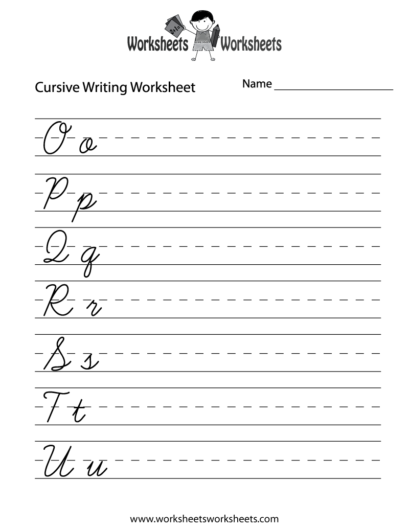 Cursive Writing Worksheets From A To Z Cursive Writing For Beginners From A To Z Worksheets 5